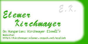 elemer kirchmayer business card
